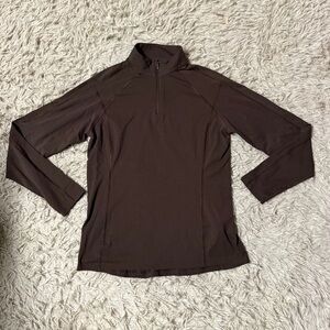 Women’s Medium Brown Riding Sport Long Sleeve Horseback Riding Shirt